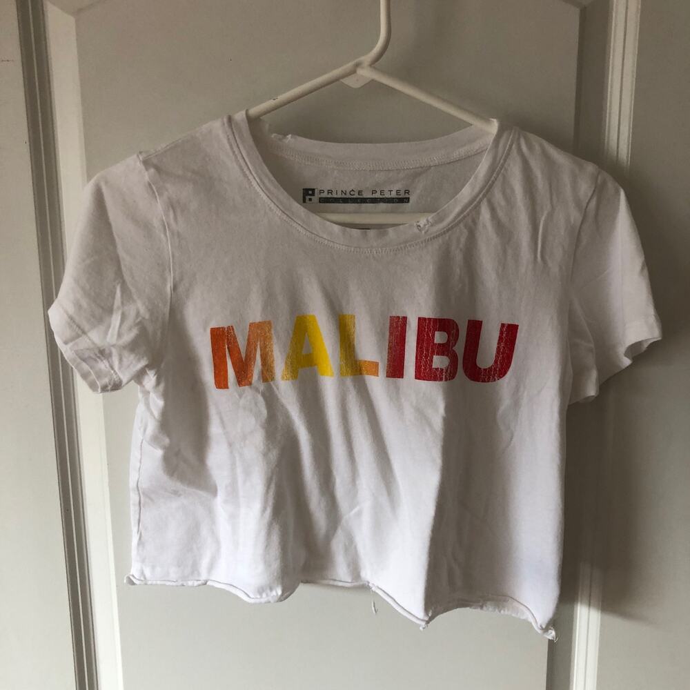 Prince Peter MALIBU GRADIENT CROP TEE size XS Women's